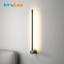 Минималистичные скандинавские линии Настенные светильники Современные гостиная фоновые обои настенные светильники креативный кофе Спальня Коридор светодиодный настенный светильник