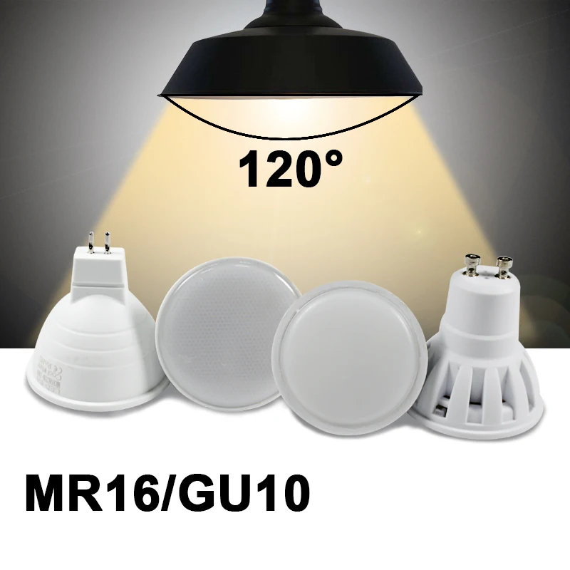 

MR16 GU10 LED 220V Light Bulbs Spotlight 5w 6w 12V bombilla warm white ampoule Lamp Beam 120/60 for home