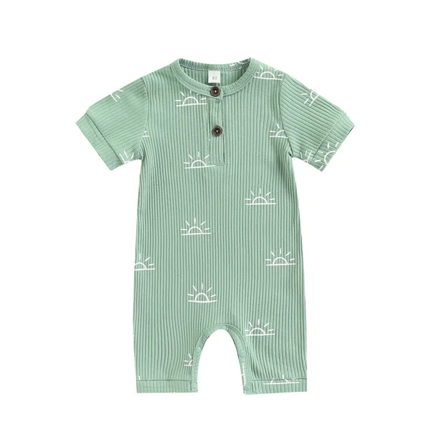 Infant Newborn Girl Floral Romper Jumpsuit Playsuit Cotton Outfit Baby Clothing B