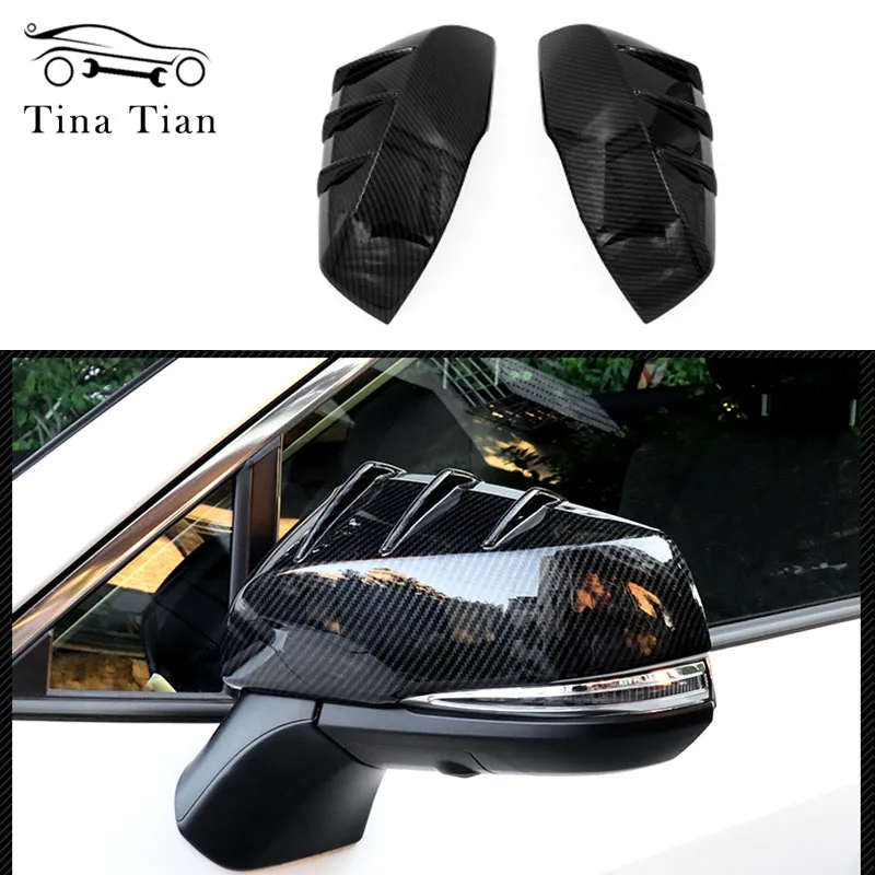 2pcs Fit For Toyota Rav4 2019 2020 Carbon Fiber Color Black Abs Side