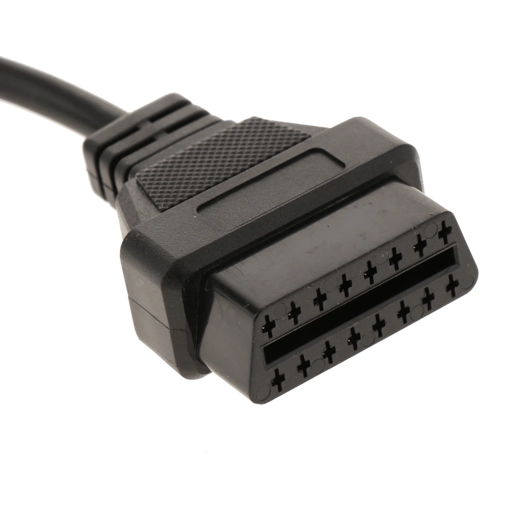 Round 17-pin Male To 16-pin OBD2 Diagnostic Adapter For Mazda