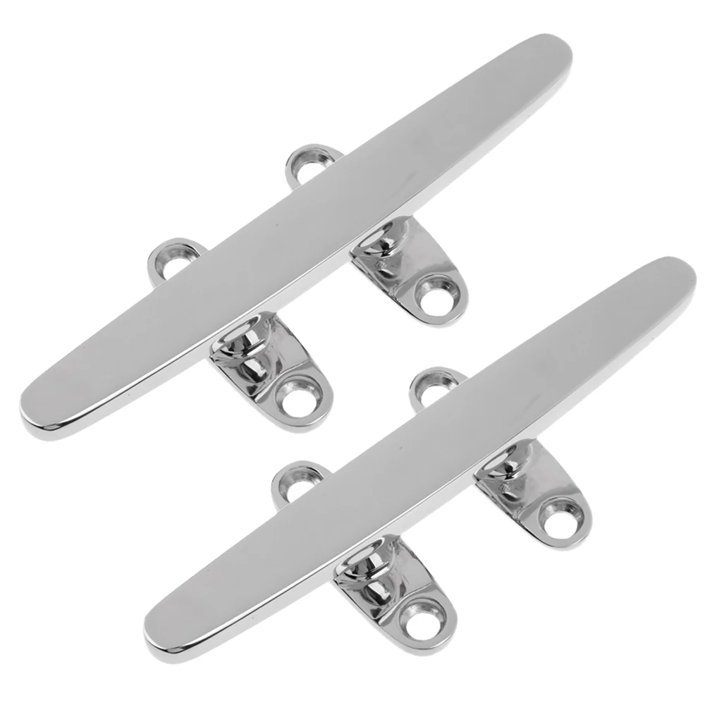2x Marine Grade Stainless Steel Bollard Sleek Line Cleat Open Base Boat Deck Mooring 8 inch 2x Marine Grade Stainless Steel Bollard Sleek Line Cleat Open Base Boat Deck Mooring 8 inch