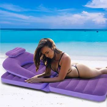 

Portable Inflatable Lounger Air Sofa Traveling Camping Picnic Camping Portable Air Banana Sofa Beach Bed Air Nylon Sofa d5