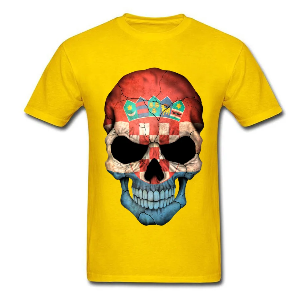Croatian Flag Skull_yellow