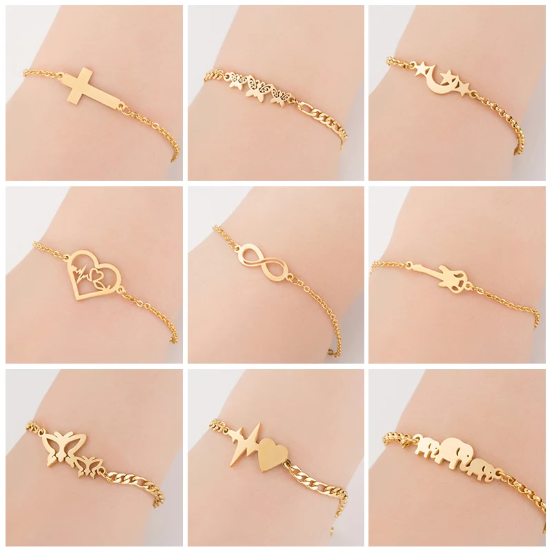 Sasusp браслеты для женщин сердце крест Бабочка Браслет Дружбы бижутерия для сестры дочери подарок на год