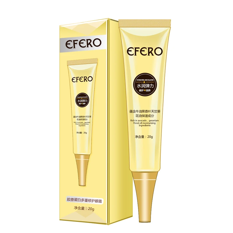 style 2 EFERO коллагеновый пептидный крем для глаз против морщин, против темных кругов, экстракт улитки, гидрат, сухая кожа, восстанавливающий кожу вокруг глаз, тонкие линии, 20 г - Вес нетто: style 2