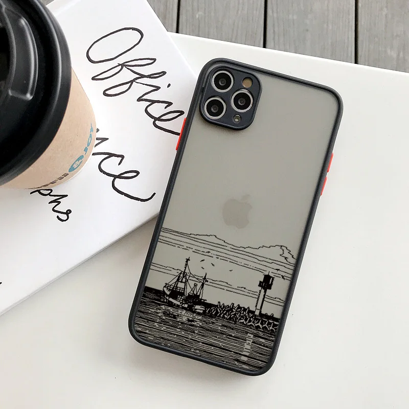 Architectural Black Lines Artistic Phone Case - Stylish Back Building Cover