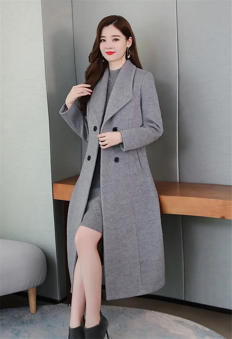 feminino temperamento de luxo casaco de lã outono inverno novo engrossar quente cashmere casaco de lã mulher outerwear