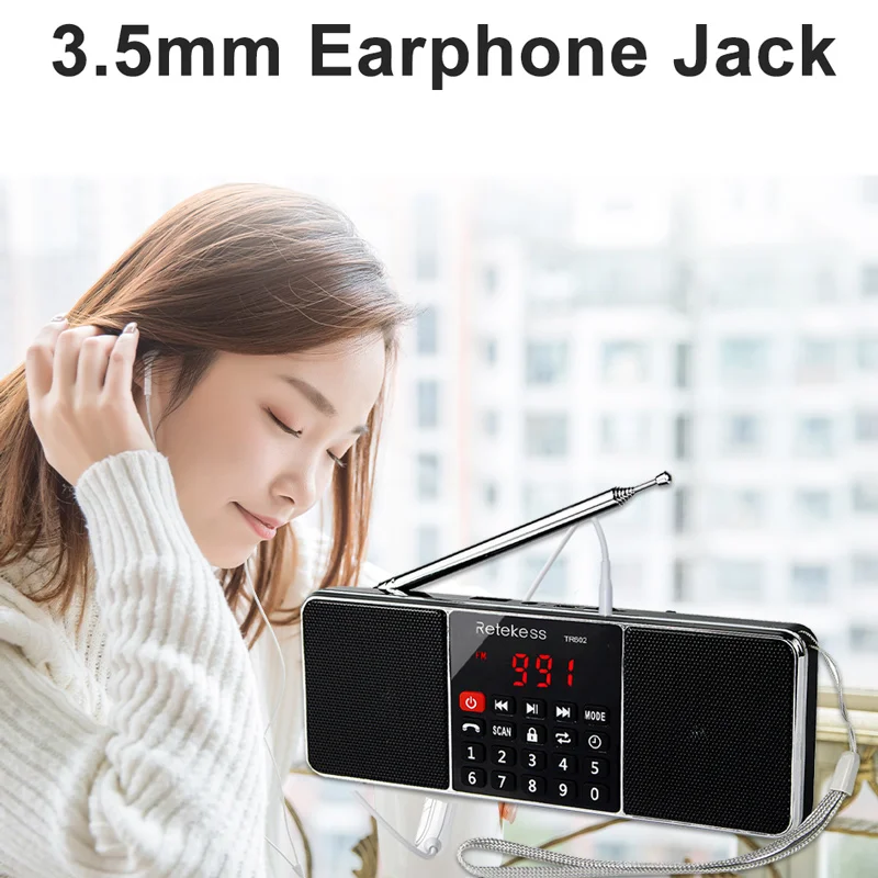 RETEKESS TR602 Bluetooth радио AM FM стерео портативный Радиоприемник с беспроводным MP3