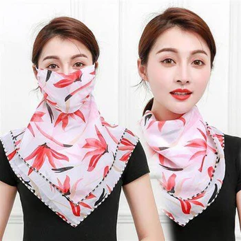 

Outdoor Riding Masks Protective Silk Scarf Handkerchief Hot Sell Lightweight Mask Scarf Sun Protection Mask