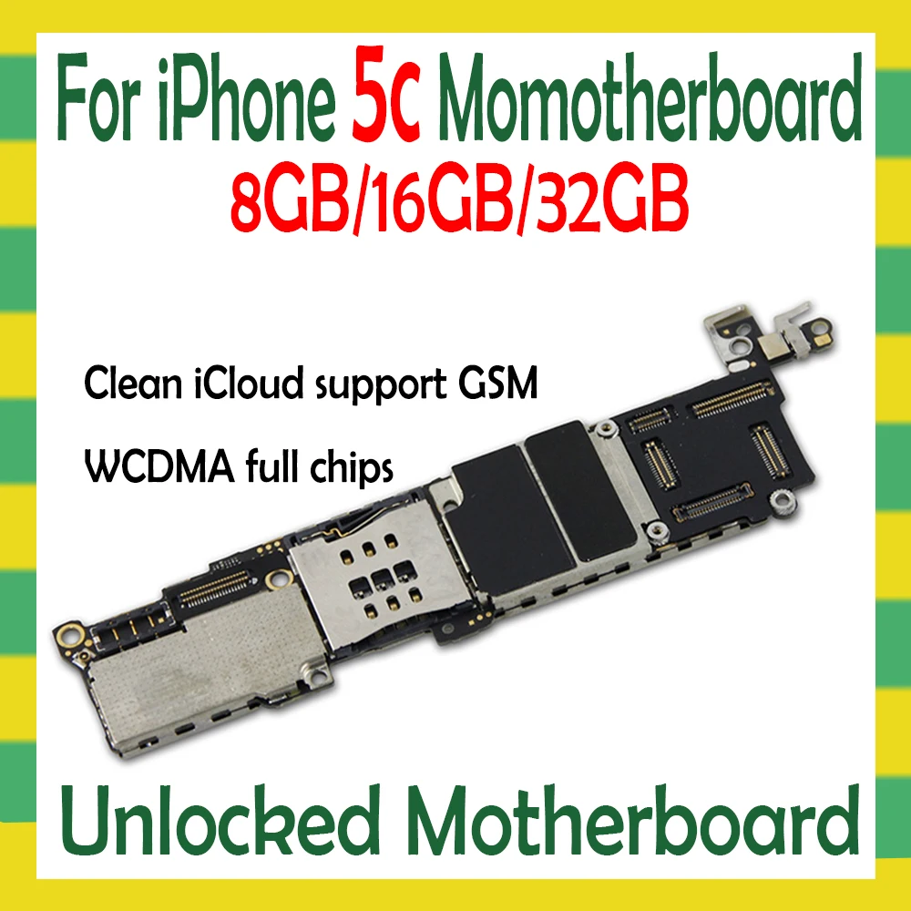 100% полностью разблокированная материнская плата с чипами для iphone 5C 16 ГБ