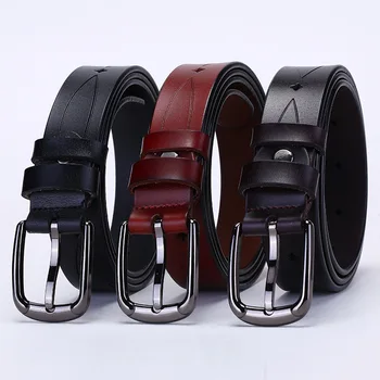 

New Women Cowskin Belts Ladies Simple Western Design Waist Belt for Pants Jeans Dresses Female Belt Fashion Embossing Strap