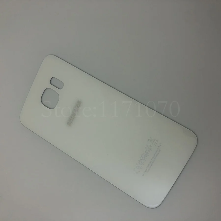 Для samsung Galaxy S6 G920 G920F G9200 задняя крышка батарейного отсека задняя крышка Корпус Замена чехол - Цвет: white