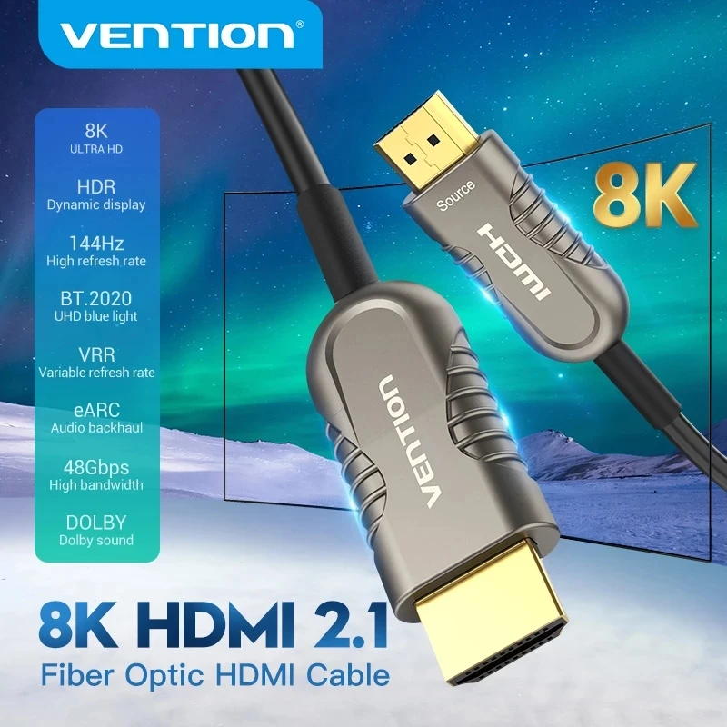 Vention HDMI 2 1 кабель волоконно оптический 8 к 48 Гбит/с Высокая скорость HDR для HD TV Box