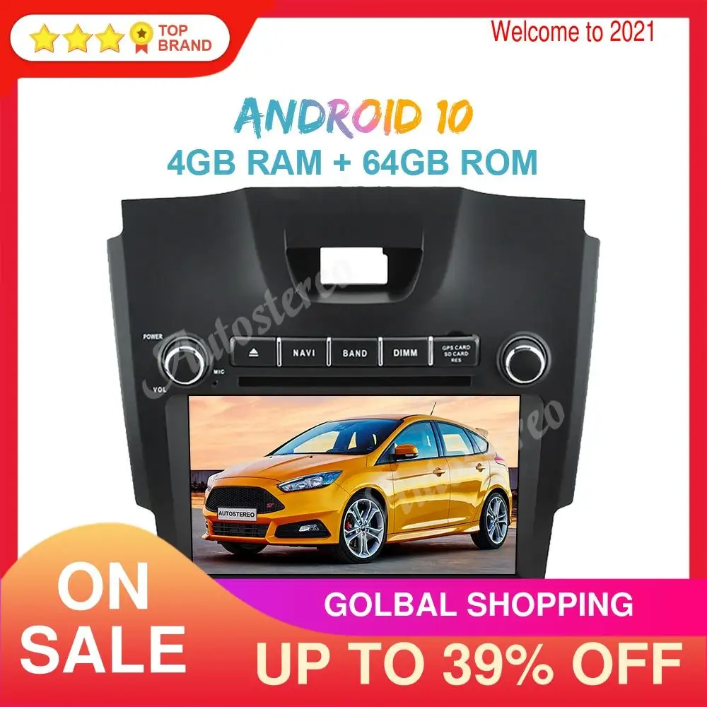 Android 10 64 ГБ автомобильная фотомагнитола для Chevrolet