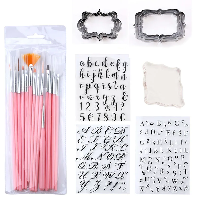 Stamps for Cookies Letters Stamp Sweet Cake Decorating Tools Fondant Embossing DIY Alphabet Cutter Pastry Accessories |
