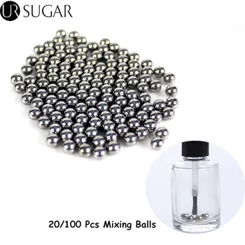 

20/100Pcs 5mm Mixing Balls for Nail Polish Stainless Steel Beads for Glitter Polish Tools Manicures Nail Art Tool Set