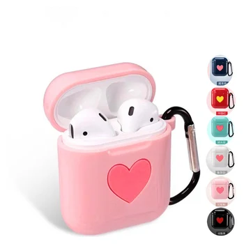 

Bluetooth Wireless Earphone Case For Apple AirPods Silicone Bag+Clip Protective Cover Waterproof Charging Box Accessories