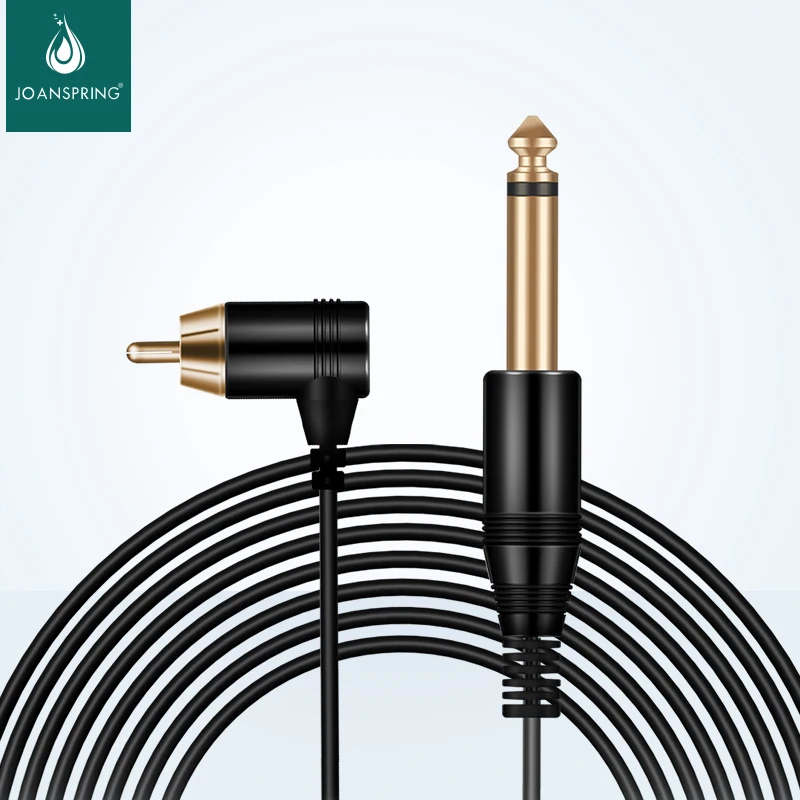 Черный шнур для тату машинки 1 7 м кабель RCA силиконовый прямоугольный разъем