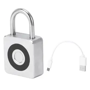 

Lock USB Charging Smart Fingerprint Touch Control Padlock Distribution Box Drawer Cabinet Lock key lock