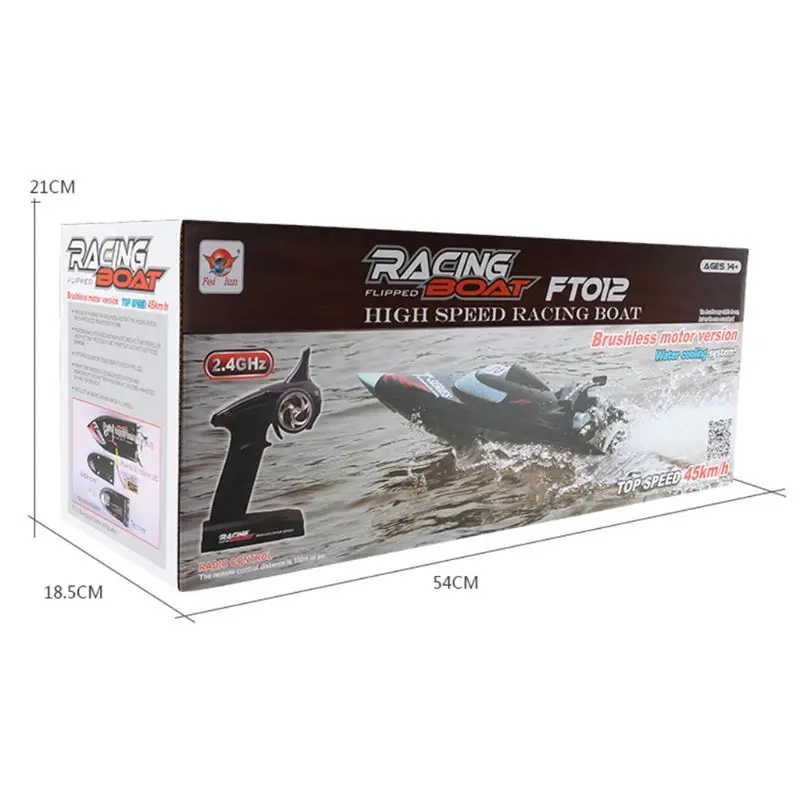 

FeiLun FT012 Brushless RC Racing Boat 2.4G 4CH Remote Control Speedboat 45km/H Self-Righting Anti-Collision RC Toys X5XE
