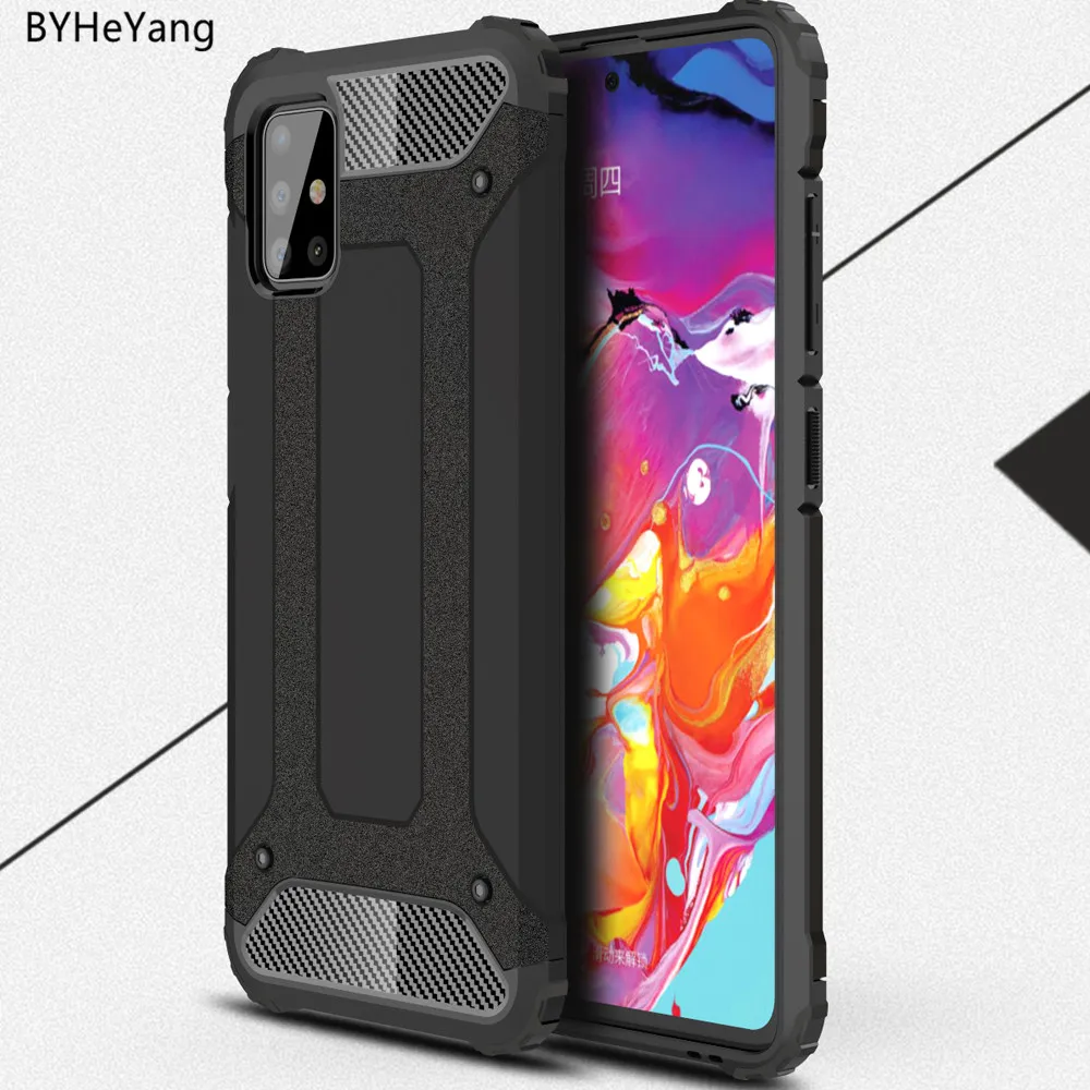 Чехол для Samsung Galaxy A51 A71 A52 A72 A12 тяжелый армированный тонкий жесткий резиновый