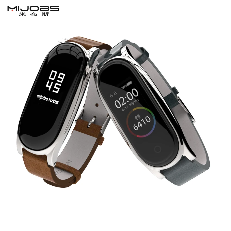 Кожаный ремешок Mi Band 3 для умного браслета Xiaomi 4 браслеты аксессуары на запястье