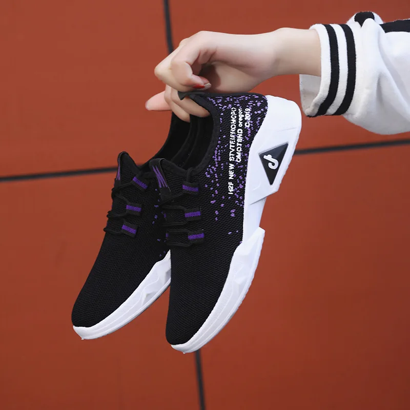 

19 New Style Spring Breathable Casual Shoes Old Beijing Cloth Shoes Fly Weaving Surface Students Sports Running Shoes Korean-sty