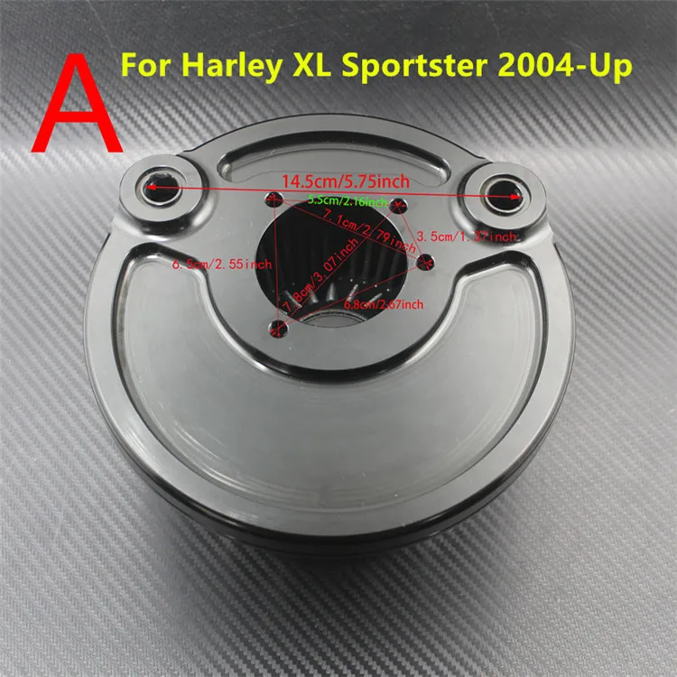 Мотоцикл с ЧПУ ремесла воздухоочиститель Впускной фильтр для Harley Softail CV Carb Sportster Touring Dyna Touring модель на заказ - Цвет: A
