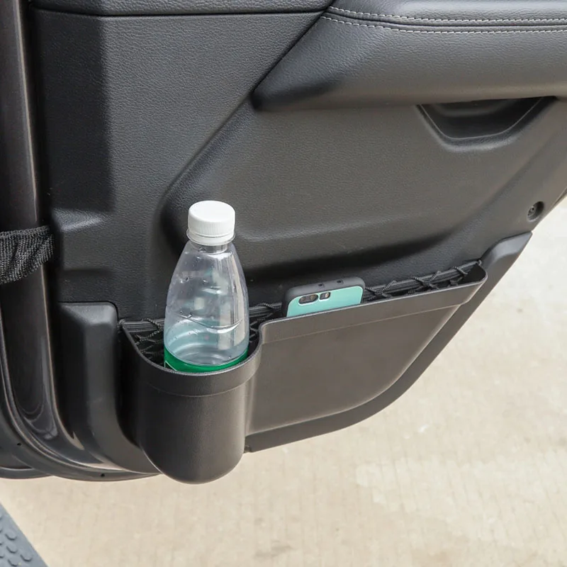 Door Pocket Rear Door Storage Pockets Organizer Box for Jeep Wrangler JL 4-Door, Door Net Pocket Replacement, Black
