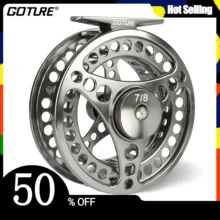 Goture 3/4 5/6 7/8 9/10 WT муха Рыболовная катушка с ЧПУ машина для резки тесаного большие беседки для литья под давлением Алюминий Летающая катушка с сумкой в комплекте