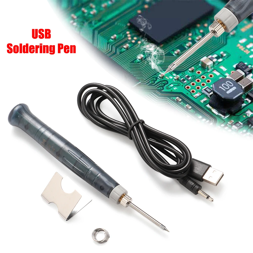 Портативный USB паяльник ручка 5 в 8 Вт мини наконечник Переключатель Электрический паяльная станция сварочное оборудование открытый ремонт