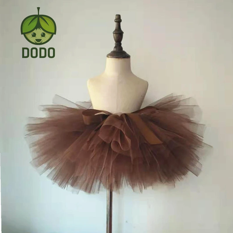 saia tutu infantil cor café para meninas fantasia tutu artesanal fofo para balé dança de natal