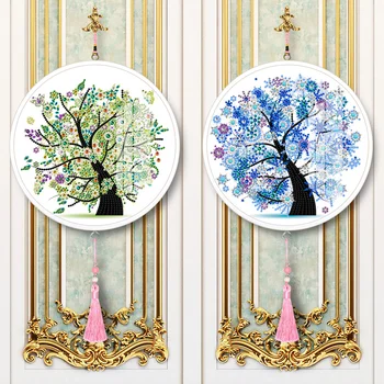 

Diamond Painting Special Shaped 5D Embroidery With Crystal Rhinestones Home Decoration Art Kit Paint By Numbers Four Season Tree