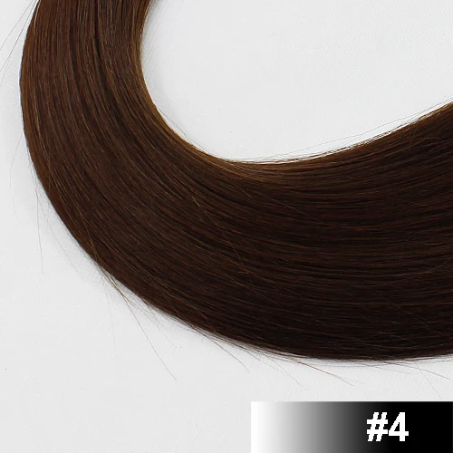 Forever Pro волосы 0,8 г/локон 18 дюймов Remy микро бусины человеческие волосы для наращивания Европейский темно-коричневый блонд пианино нано кольцо волосы 50 шт - Цвет: #4