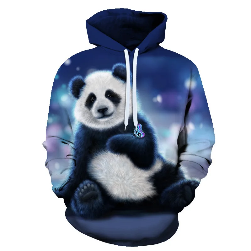 3d panda impressão oversized hoodies mulheres dos