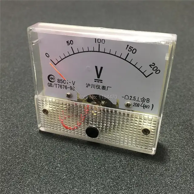 Fielect 85C1 DC 0-5V Analog Panel Voltage Gauge Volt Meter 2.5% Error Margin