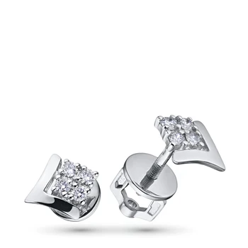 

White Gold pouches with diamond п09с051731