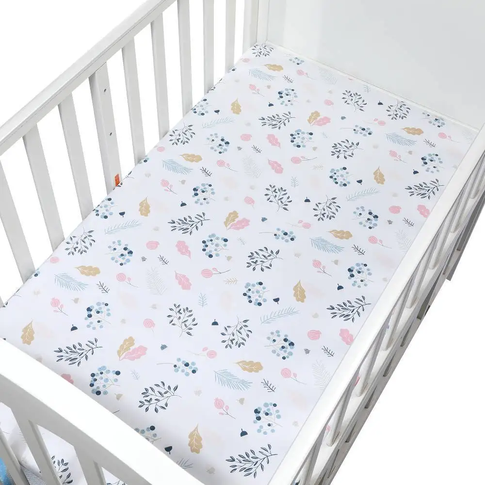 130 см* 70 см хлопок, простыни, мягкие матрас для детской кровати, чехлы с принтом для новорожденных, тканые детские мини-детская кроватка - Цвет: Бургундия