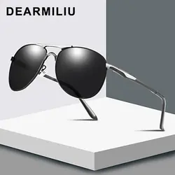 DEARMILIU классические Винтажные Солнцезащитные очки мужские поляризованные солнцезащитные очки для пилота UV400 защита с полным бликовым