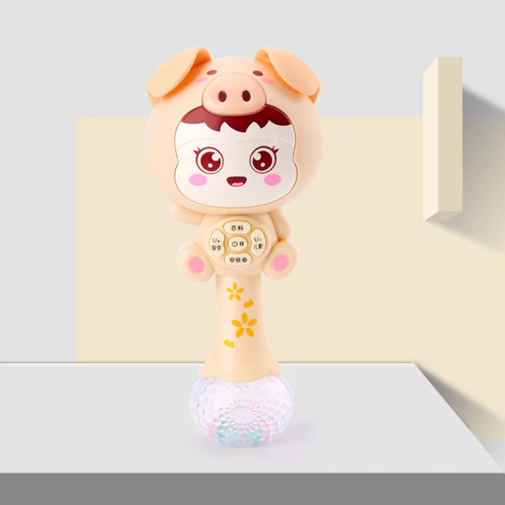 LOOZYKIT мать успокаивать младенцев игрушка для младенцев обучающая игрушка-погремушка Мягкий прорезыватель для зубов Музыкальная погремушка детские, для малышей музыку с милыми глазами массажер игрушки для детей