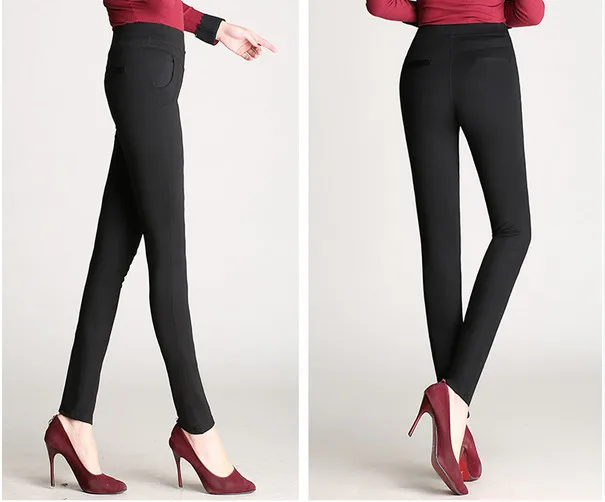 Высококачественные женские эластичные узкие брюки Pantalones Mujer летние брюки Элегантные повседневные офисные закрытый купальник Брюки 6XL K434