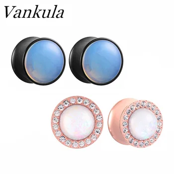 

Vankula 2pcs 316L Stainless Steel Ear Plugs Tunnel Screw Fashion Ear Gauges Flesh Expander Piercing Body Jewelry For Man Woman