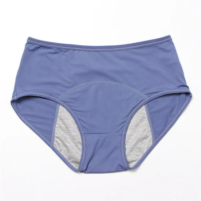 1pcs Blue CXZD герметичные менструальные трусики женское нижнее белье физиологические брюки хлопок Здоровье Бесшовные Трусики с высокой талией теплые - Цвет: 1pcs Blue