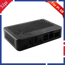Boîtier plastique pour Raspberry Pi 4, 52Pi, modèle B, DeskPi Lite, avec carte d'extension GPIO et ventilateur de refroidissement PWM pour Raspberry Pi 4B 