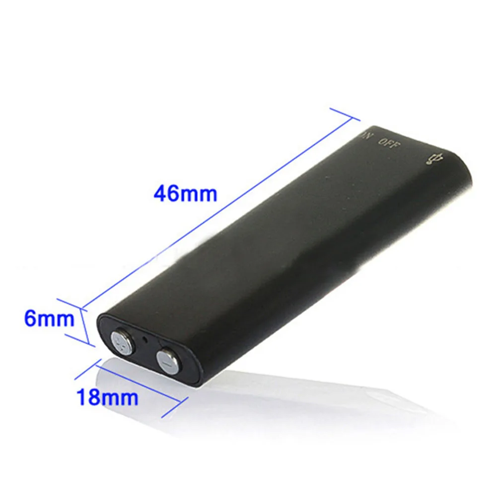 Алюминиевый сплав диктофон высокой четкости портативное устройство цифровой аудио запись Ручка наблюдения USB черный маленький скрытый