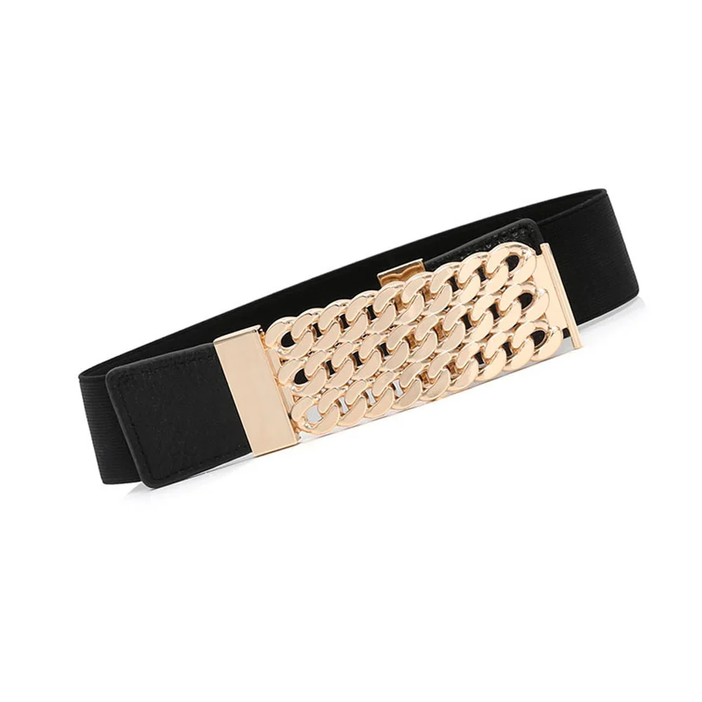 [AETRENDS] Women Elastic Stretchy Retro Wide Waist Cinch Belt D-0116