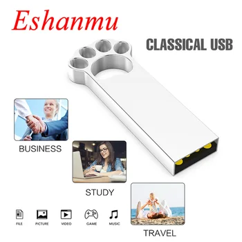 

Cat Claw Shape Metal Pendrive Eshanmu Brand Quality 4GB-128GB Usb Flash Drive Waterproof USB Portable Storage Flash