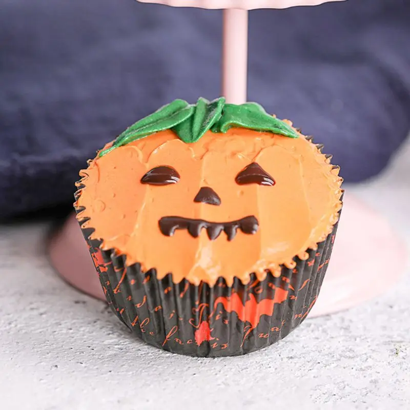 

250pcs Halloween Cupcake Wrappers Paper Muffin Baking Cup Liner Birthday Party