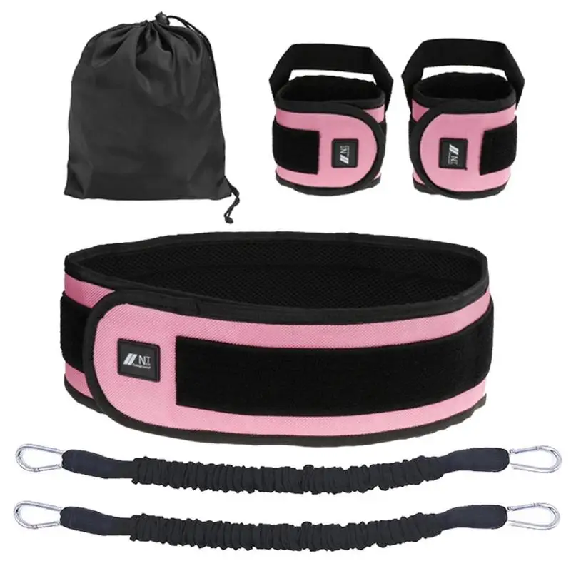 Basic Training Suit Sports Fitness Resistance Bands Bouncing Boxing Strap - Color: Pink